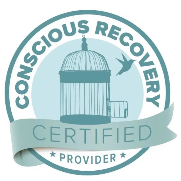 Conscious Recovery Certified Provider badge recognizing Element Q Healing Center as a certified treatment provider aligned with the Conscious Recovery model.