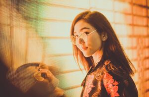 Beautiful asian japanese girl street portraits