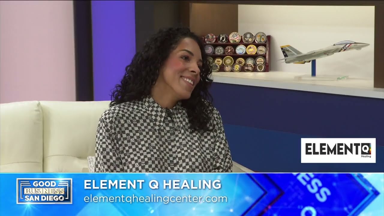 Dr. Shannon Franklin, Co-founder and Director of Clinical Training at Element Q Healing Center, during her Good Business San Diego segment on Fox 5 for Pride Month